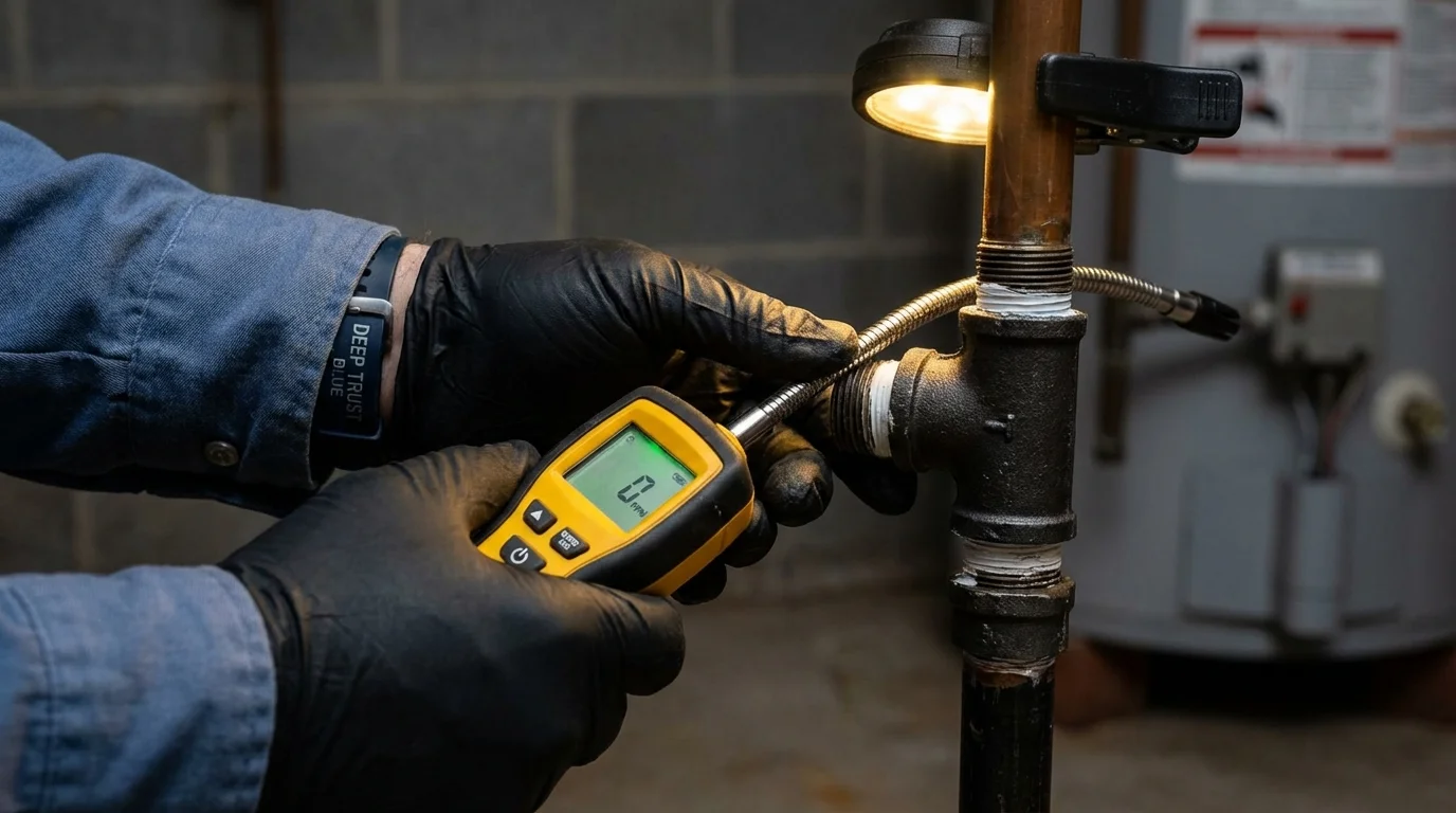 Gas leak detection with electronic sniffer by Johns Plumbing LLC in Woodland Hills
