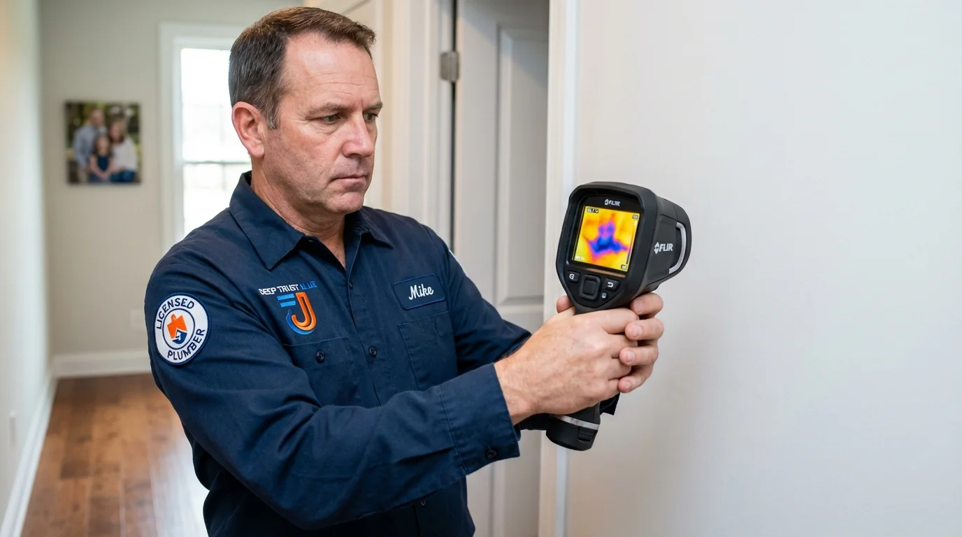 Thermal imaging leak detection by Johns Plumbing LLC in Woodland Hills